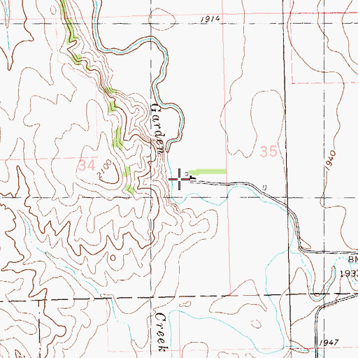 Topographic Map of M Wold Ranch, ND