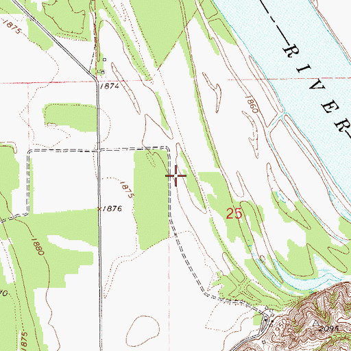 Topographic Map of Anderson Ranch, ND
