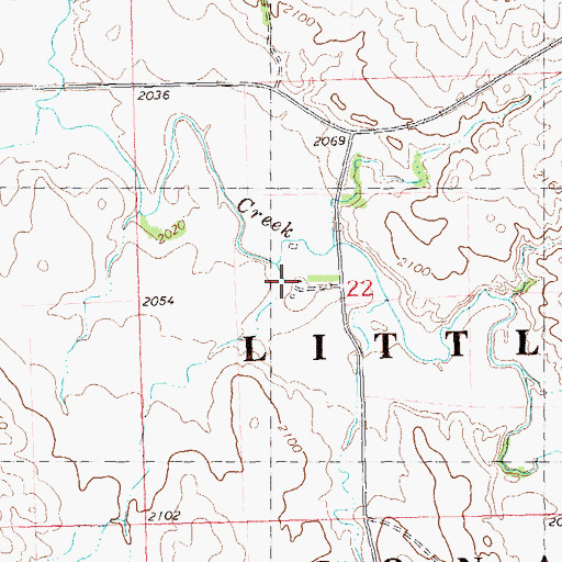 Topographic Map of J Wahus Ranch, ND