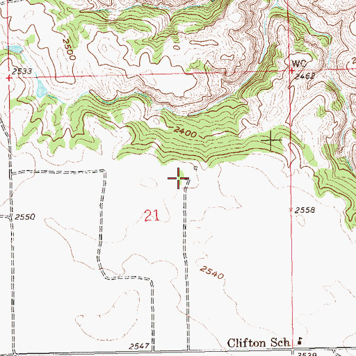 Topographic Map of T Tarnavsky Ranch, ND