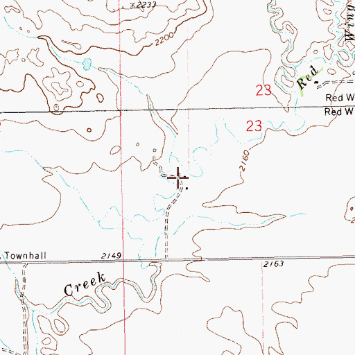 Topographic Map of G Wright Ranch, ND