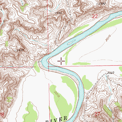 Topographic Map of P Nelson Ranch, ND