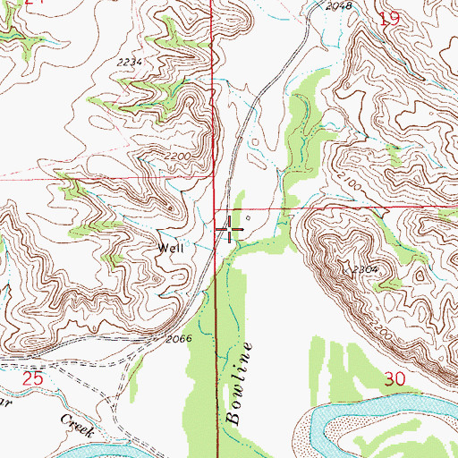 Topographic Map of D Crighton Ranch, ND