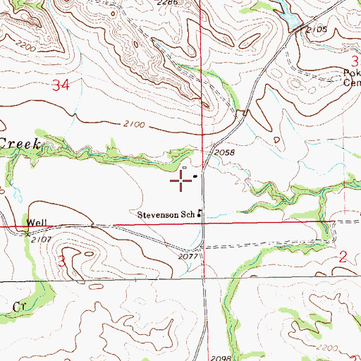 Topographic Map of M Crighton Ranch, ND