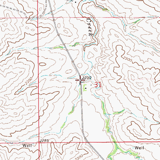 Topographic Map of H Wersiano Ranch, ND