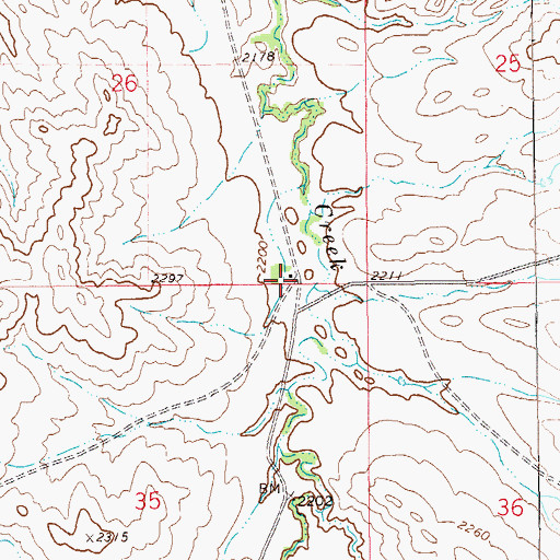 Topographic Map of R Hotter Ranch, ND