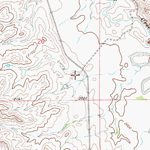Topographic Map of Klandi Ranch, ND