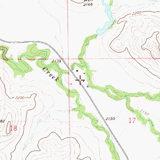 Topographic Map of Leland Ranch, ND