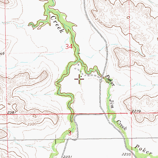 Topographic Map of H Madison Ranch, ND