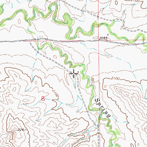 Topographic Map of R Leland Ranch, ND