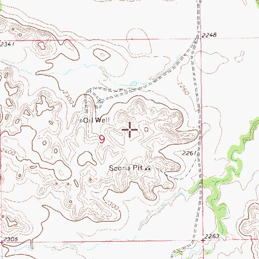 Topographic Map of Poker Jim Oilfield, ND