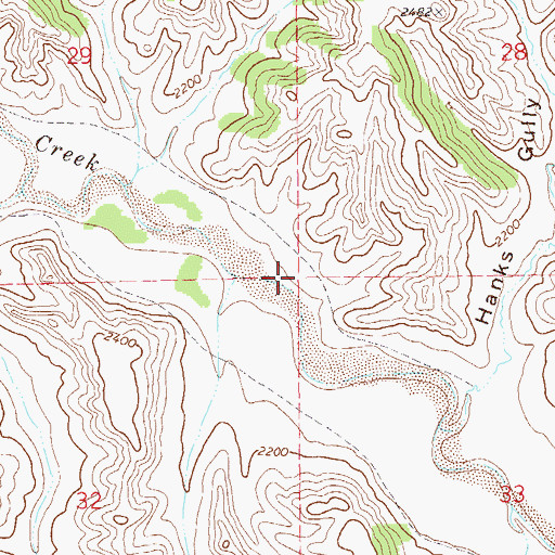 Topographic Map of Rough Rider Oilfield, ND