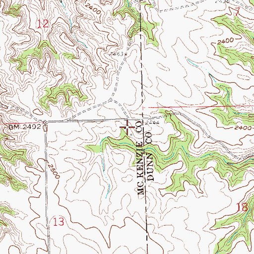 Topographic Map of O Thorp Ranch, ND
