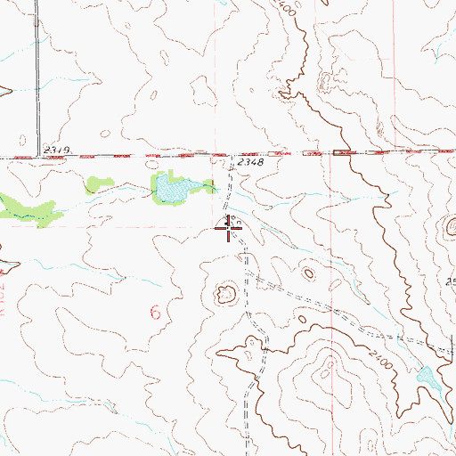 Topographic Map of F Haugen Ranch, ND