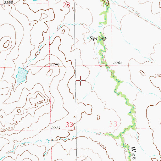 Topographic Map of K Haugen Ranch, ND