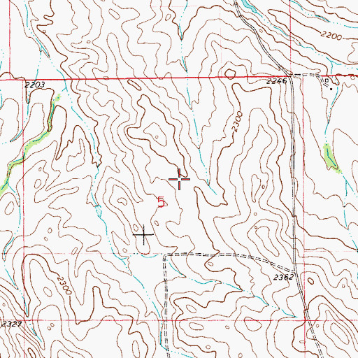 Topographic Map of F Roedeske Ranch, ND