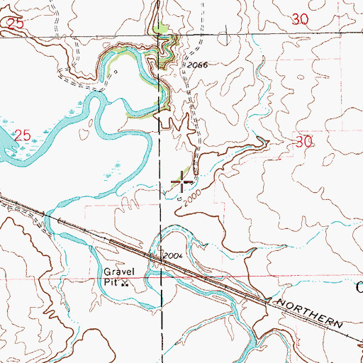 Topographic Map of L Tjelde Ranch, ND