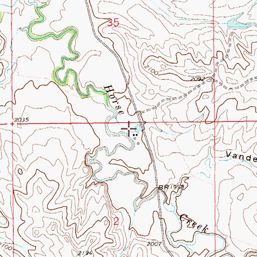 Topographic Map of Reidal Ranch, ND