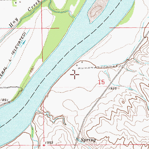 Topographic Map of J Walker Ranch, ND