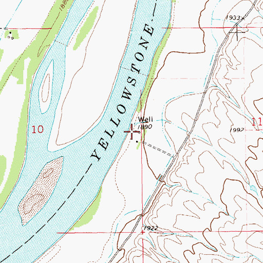 Topographic Map of W Lassey Ranch, ND