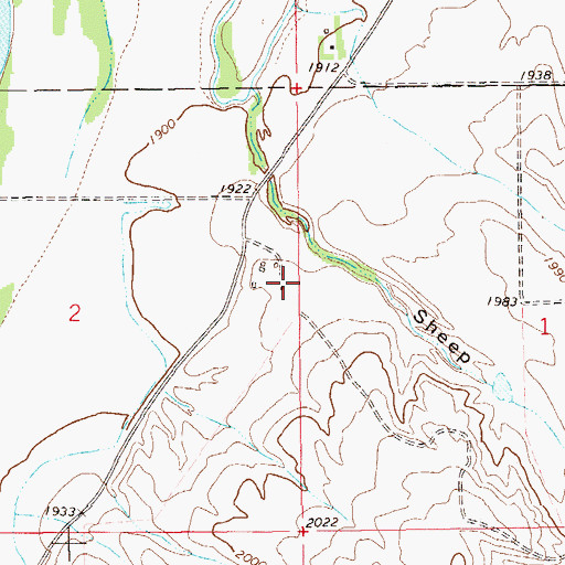 Topographic Map of H Iszley Ranch, ND