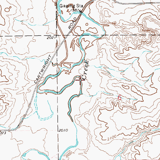 Topographic Map of V Foreman Ranch, ND