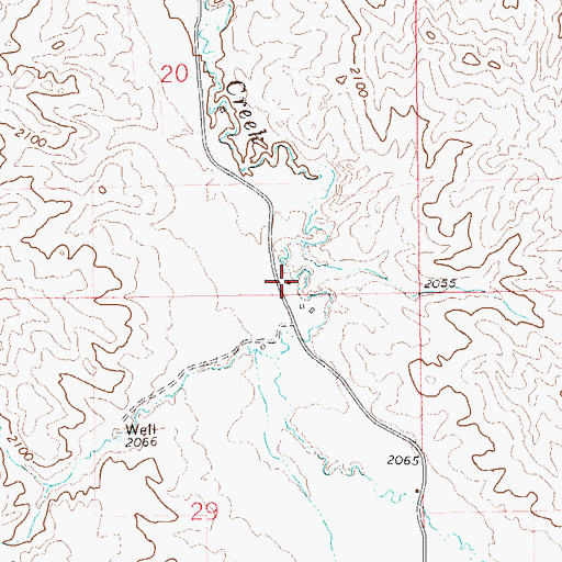 Topographic Map of R Burns Ranch, ND