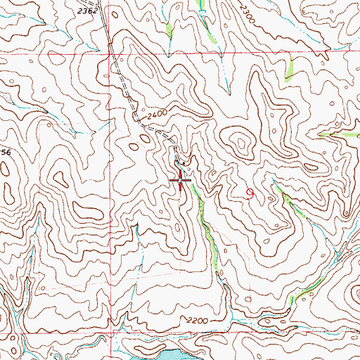Topographic Map of E Burns Ranch, ND