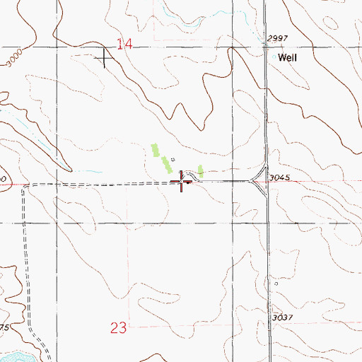 Topographic Map of Janikowski Ranch, ND