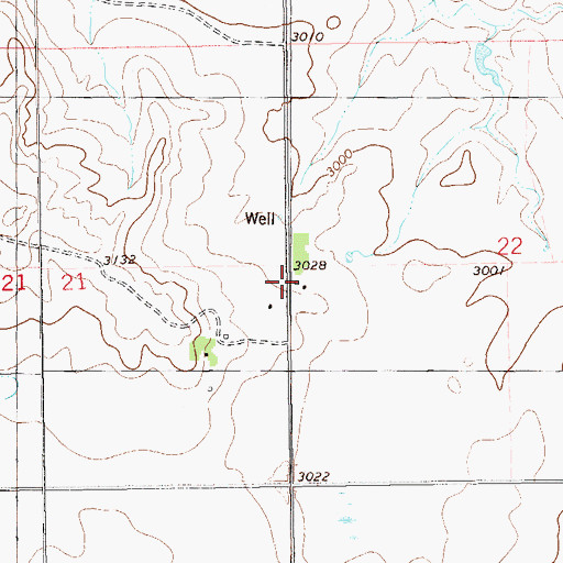 Topographic Map of Mound, ND
