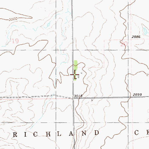 Topographic Map of Wolfgrum Ranch, ND