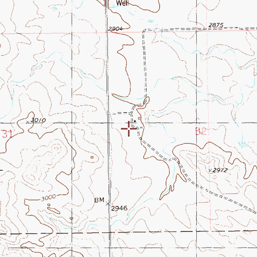 Topographic Map of G and D Heinrich Ranch, ND