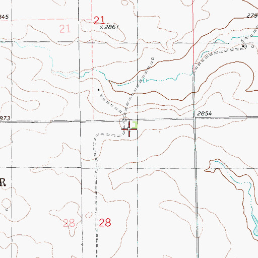 Topographic Map of R Bergquist Ranch, ND