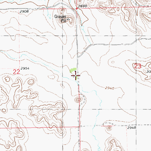 Topographic Map of Buchhole Ranch, ND