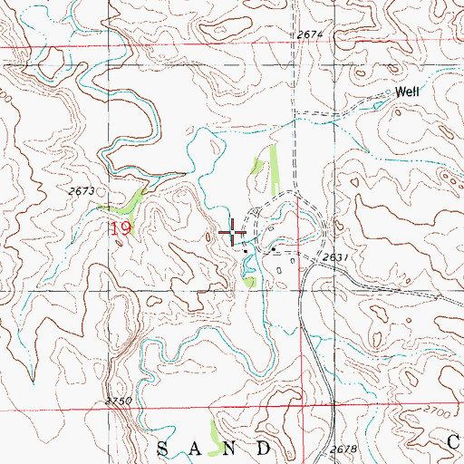Topographic Map of H T Ranch, ND