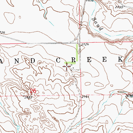 Topographic Map of Lambourn Ranch, ND