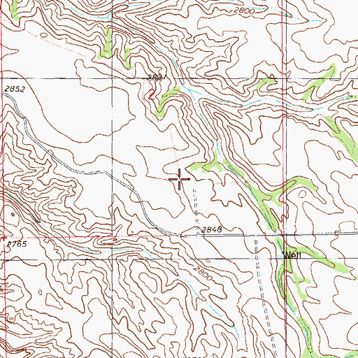 Topographic Map of Seymanski Ranch, ND