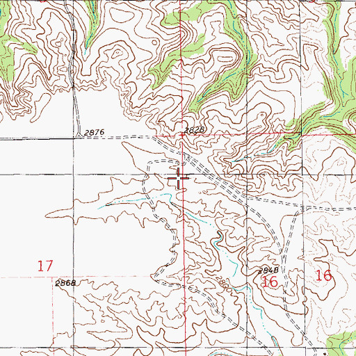 Topographic Map of Van Doele Ranch, ND