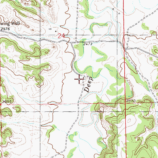 Topographic Map of Jacobson Ranch, ND