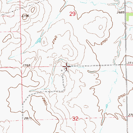 Topographic Map of Ingman Ranch, ND