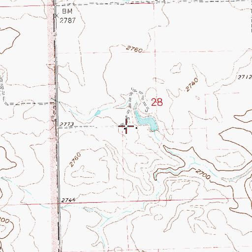 Topographic Map of Redmond Farm, ND