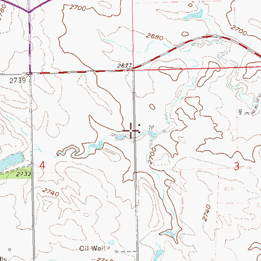 Topographic Map of Brien Ranch, ND