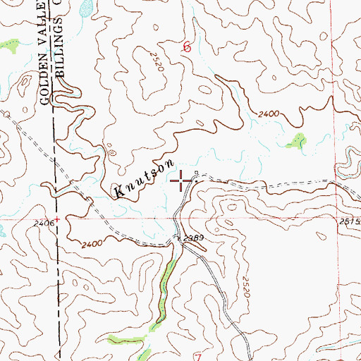 Topographic Map of Spurgeon and Myers Ranch, ND