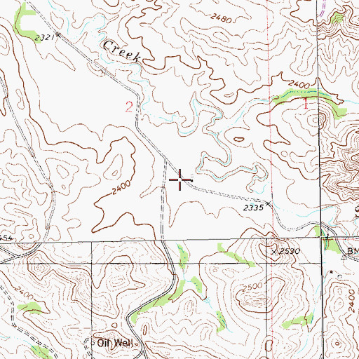 Topographic Map of Hellickson Ranch, ND