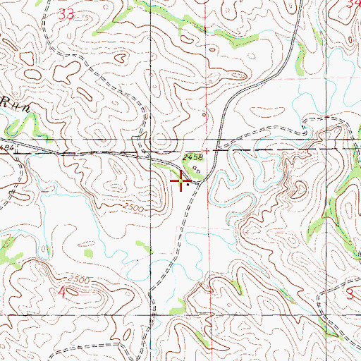 Topographic Map of Olstad Ranch, ND