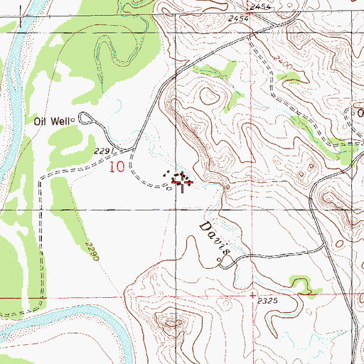 Topographic Map of Custer Trail Ranch, ND