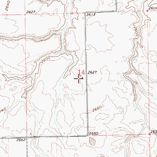 Topographic Map of Porter Ranch, ND