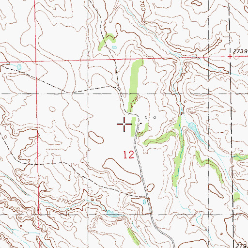 Topographic Map of Petri Ranch, ND