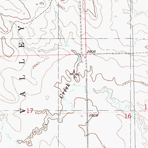Topographic Map of Peterson Ranch, ND