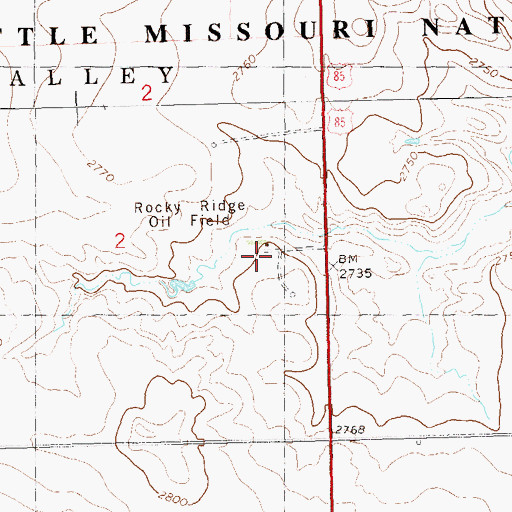Topographic Map of H Howie Ranch, ND